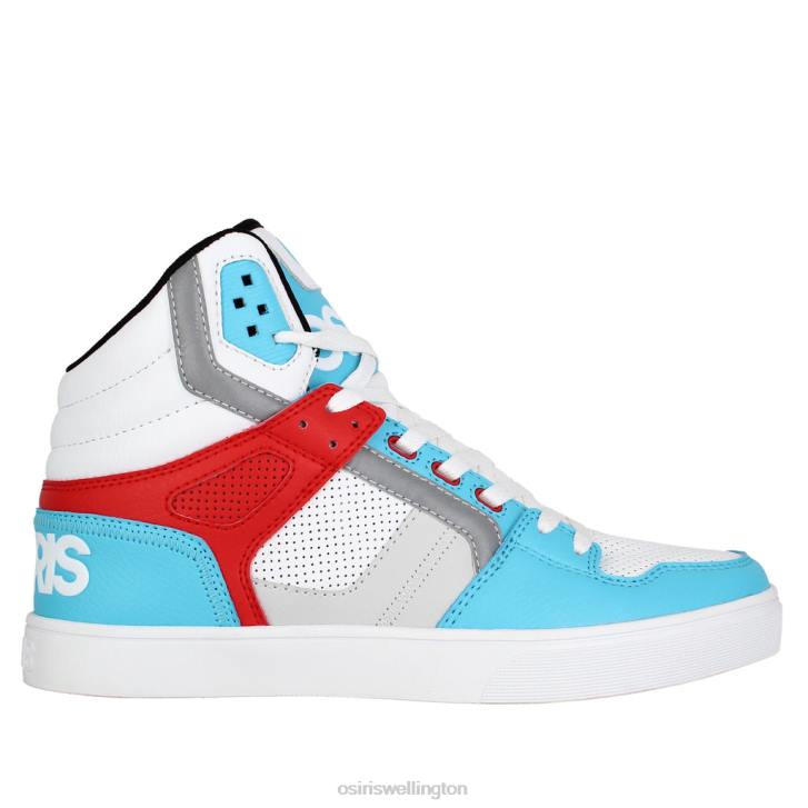 Shoe Unisex Osiris Z80L24 Clone White/Red/Cyan